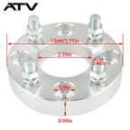 4PCS 1" Wheel Spacers 4x4 4x101.6 1/2"x20 For Golf Carts For EZGO Club Cars