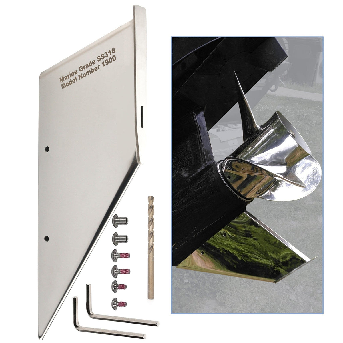 27051 Skeg Guard Protector Kit for Mercury Mercruiser Bravo I & III 1990-2023