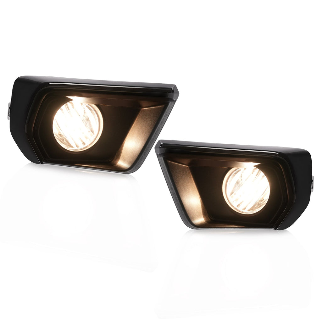 Clear Fog Light For Chevy Colorado 2021-2022 w/Bezel Relay Switch Wire Bulb Pair