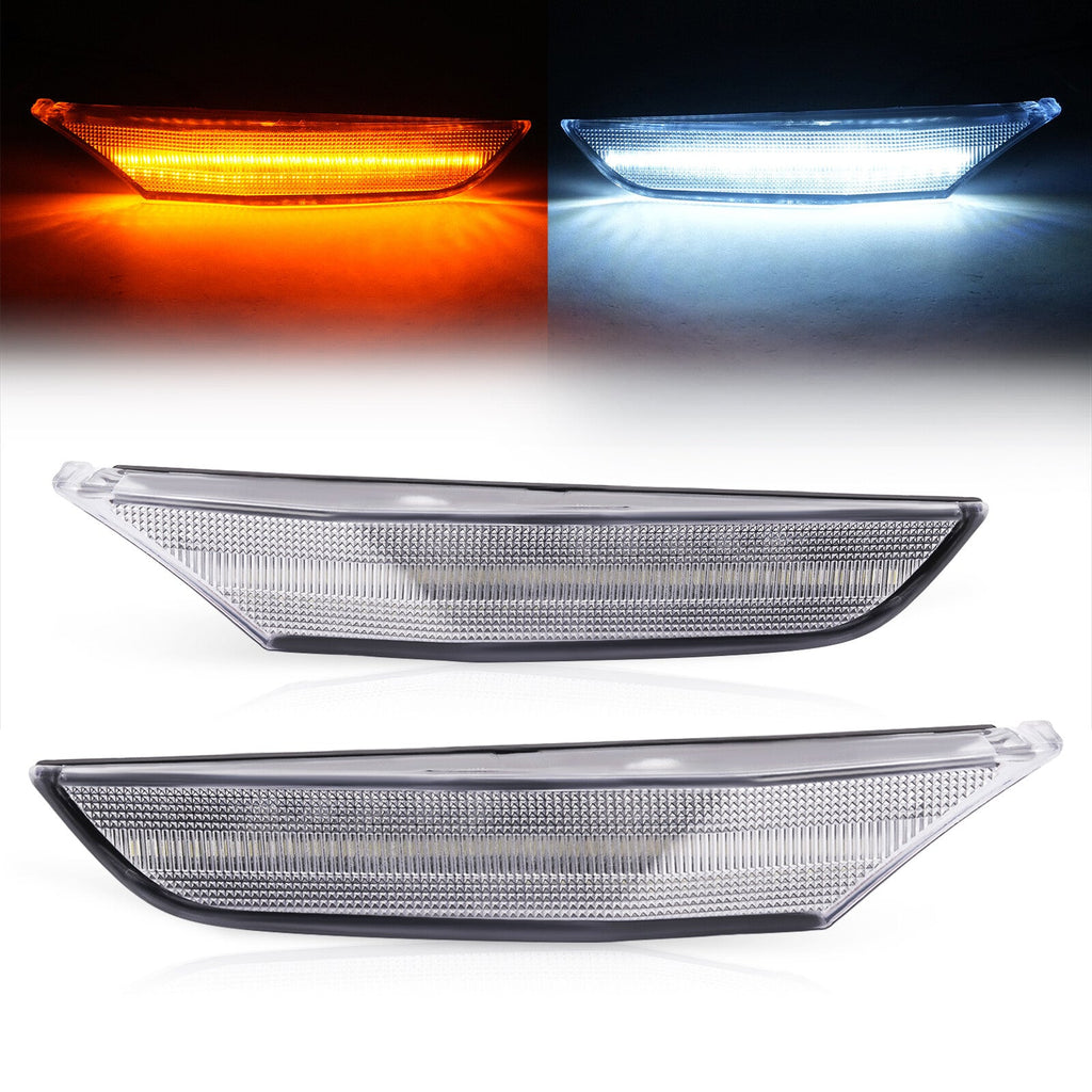 Pair Front Bumper signal light LED Side Marker Light For Infiniti G35 2003-2006