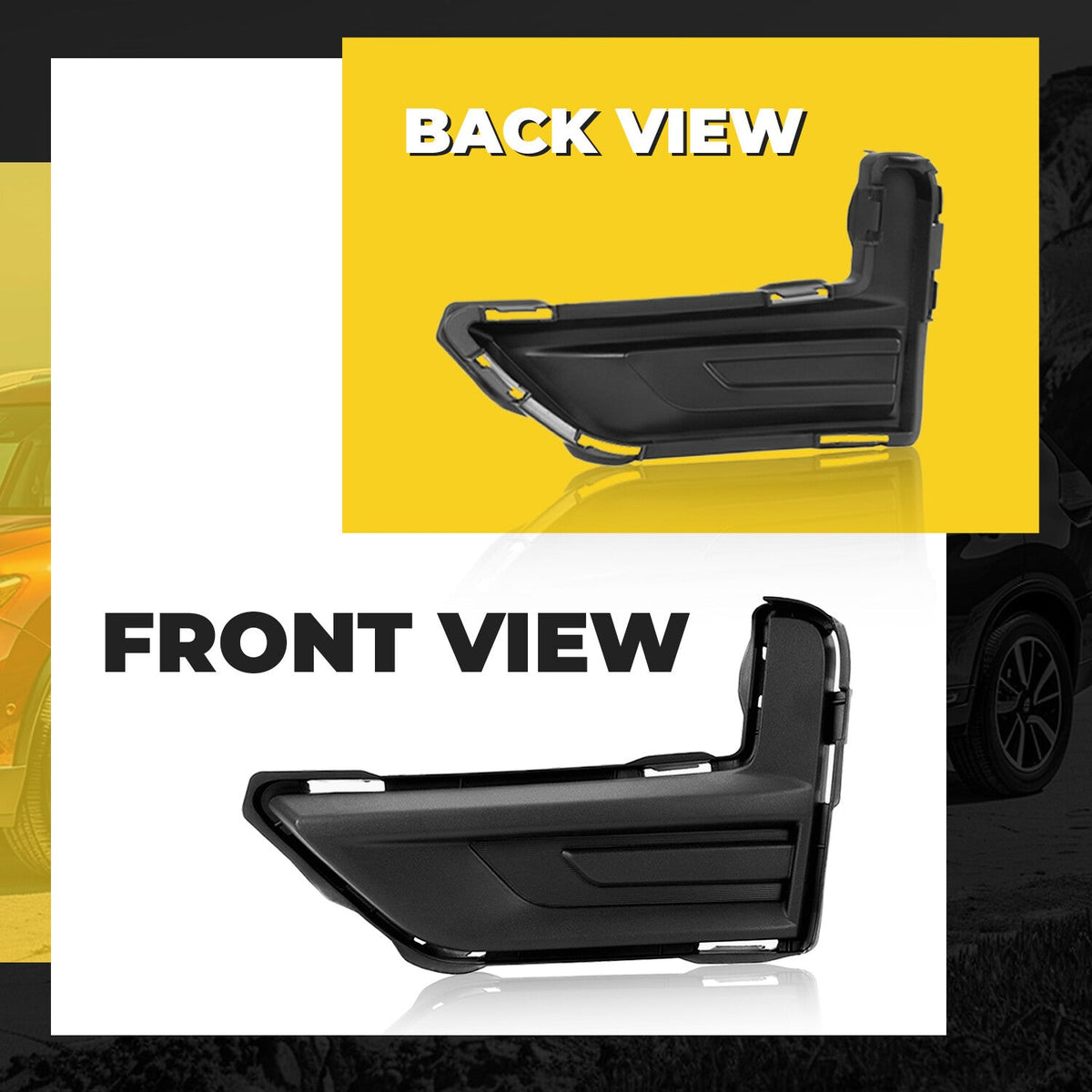 Fog Light Bumper Grille Cover Driver Side For Nissan Rogue 2017 2018 2019 2020