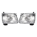 For 2001 2002 2003 2004 Toyota Tacoma White Headlights & Black Corner Light 4Pcs