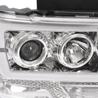 Projector Headlight Assembly Fit Ford F150 F-150 2009-2014 Chrome DRL LED Tube