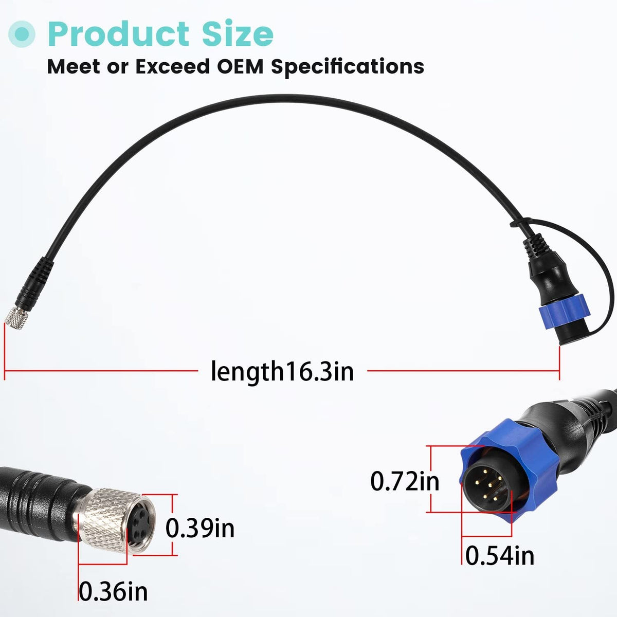 MKR-US2-10 Universal Sonar 2 Adaptor Cable for Lowrance Fish Finder 1852060