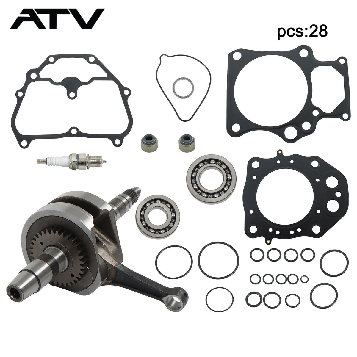 For Honda TRX420 TE FM Engine Rebuild Kit Crankshaft bearing 13000-HR5-CC0 14-23