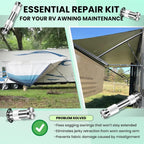 Awning Arm Repair Pin Kit for Power Rv CamperTrailer 431840 540900 431847 436366