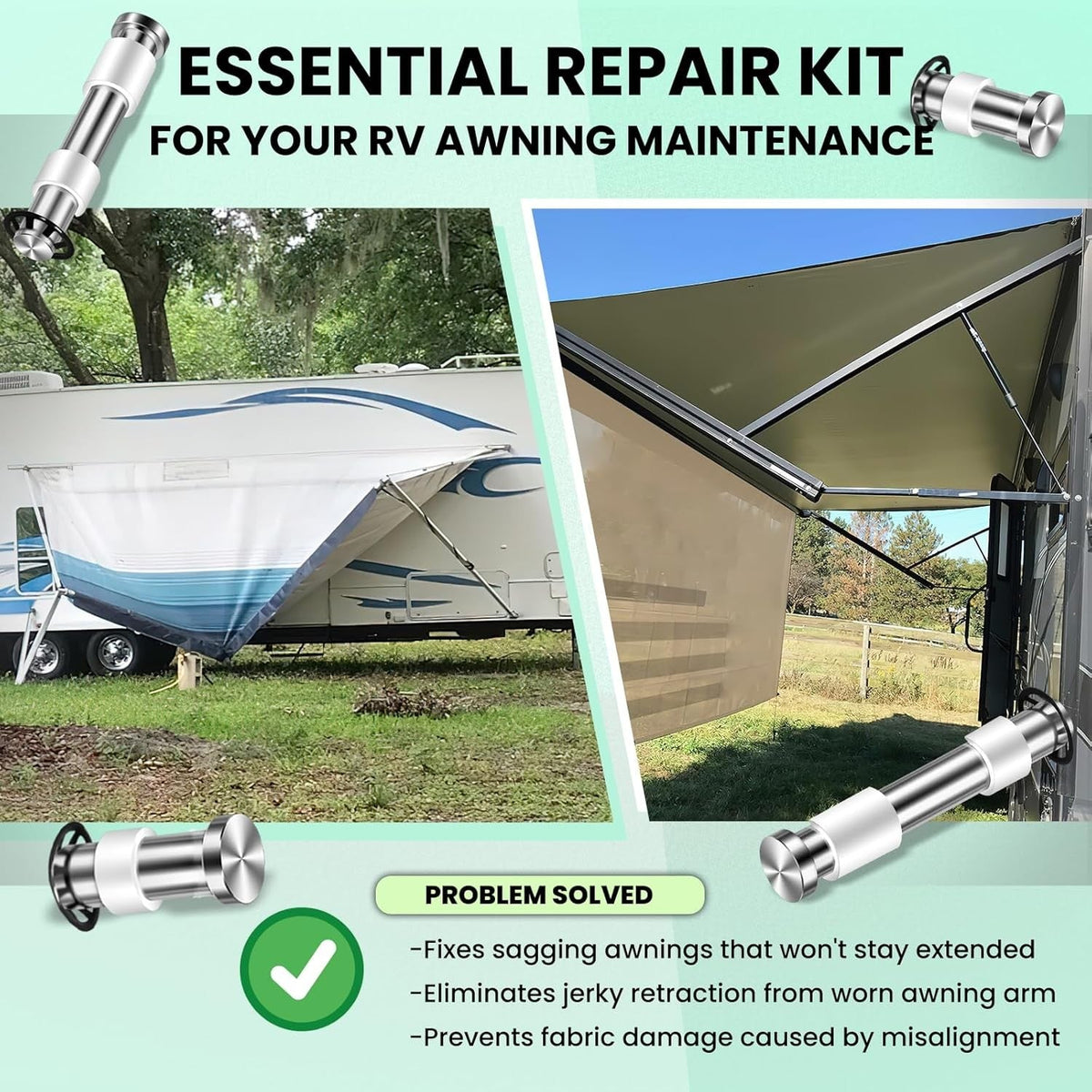 Awning Arm Repair Pin Kit for Power Rv CamperTrailer 431840 540900 431847 436366