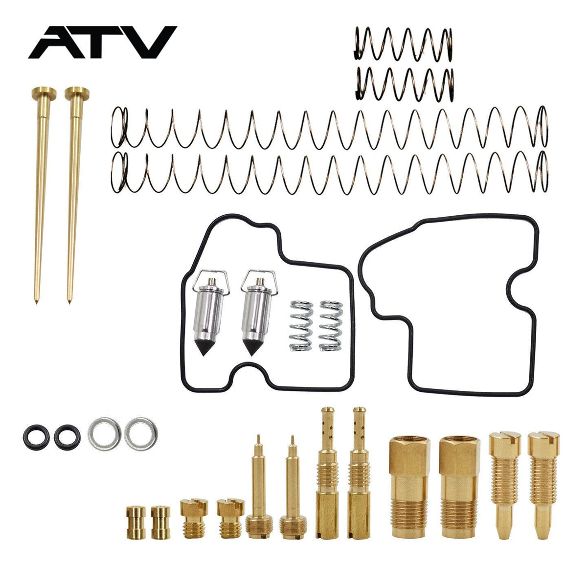 2 Carb Rebuild Kit NJ For Kawasaki Prairie 650 2002 2003 Prairie 700 2004-2006