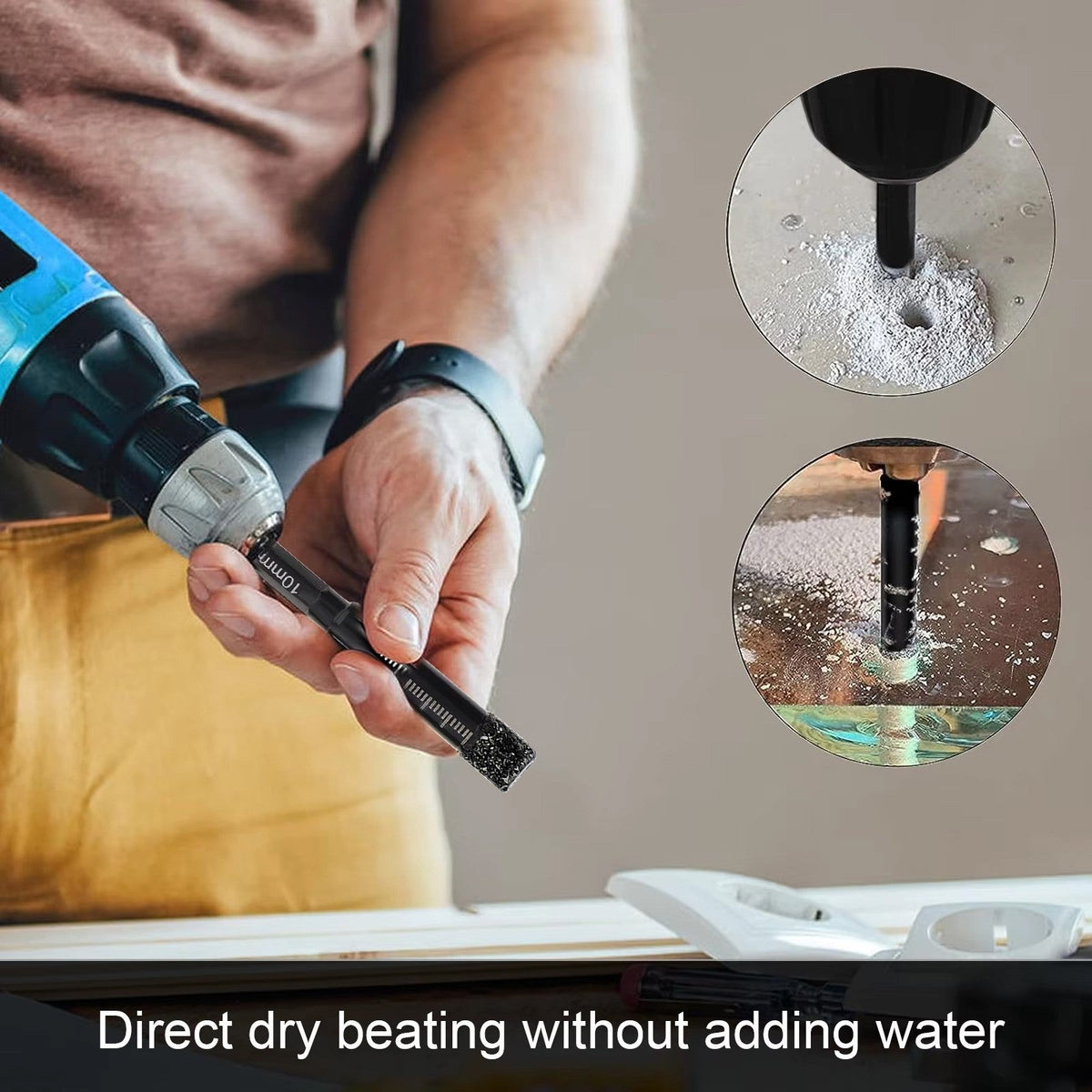 8x Dry Diamond Drill Bit Hole Saw Set for Granite Marble Porcelain Tile Ceramic