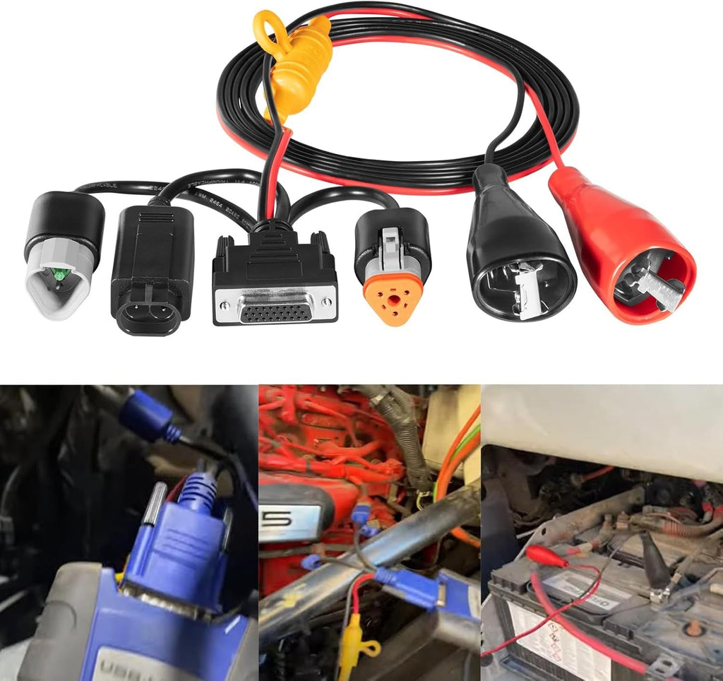 493033 3-Pin Deutsch 2-Pin Cummins Adapter For Nexiq USB Link 2&3, Cummins J1939