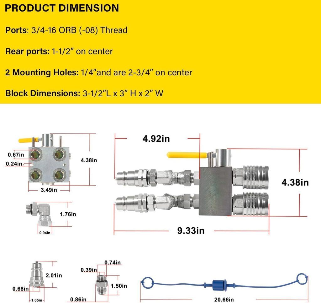 Manual Hydraulic Multiplier, SCV Splitter/Diverter Valver/ Couplers & Ag Fitting