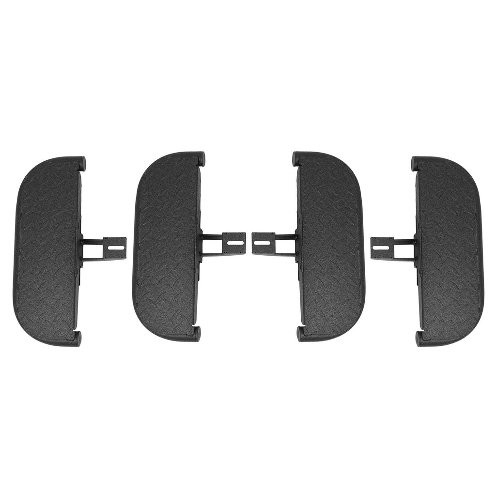 Side Hood Steps Kit For 07-18 Jeep Wrangler JK Unlimited JKU 4-Door Steel 4Pcs