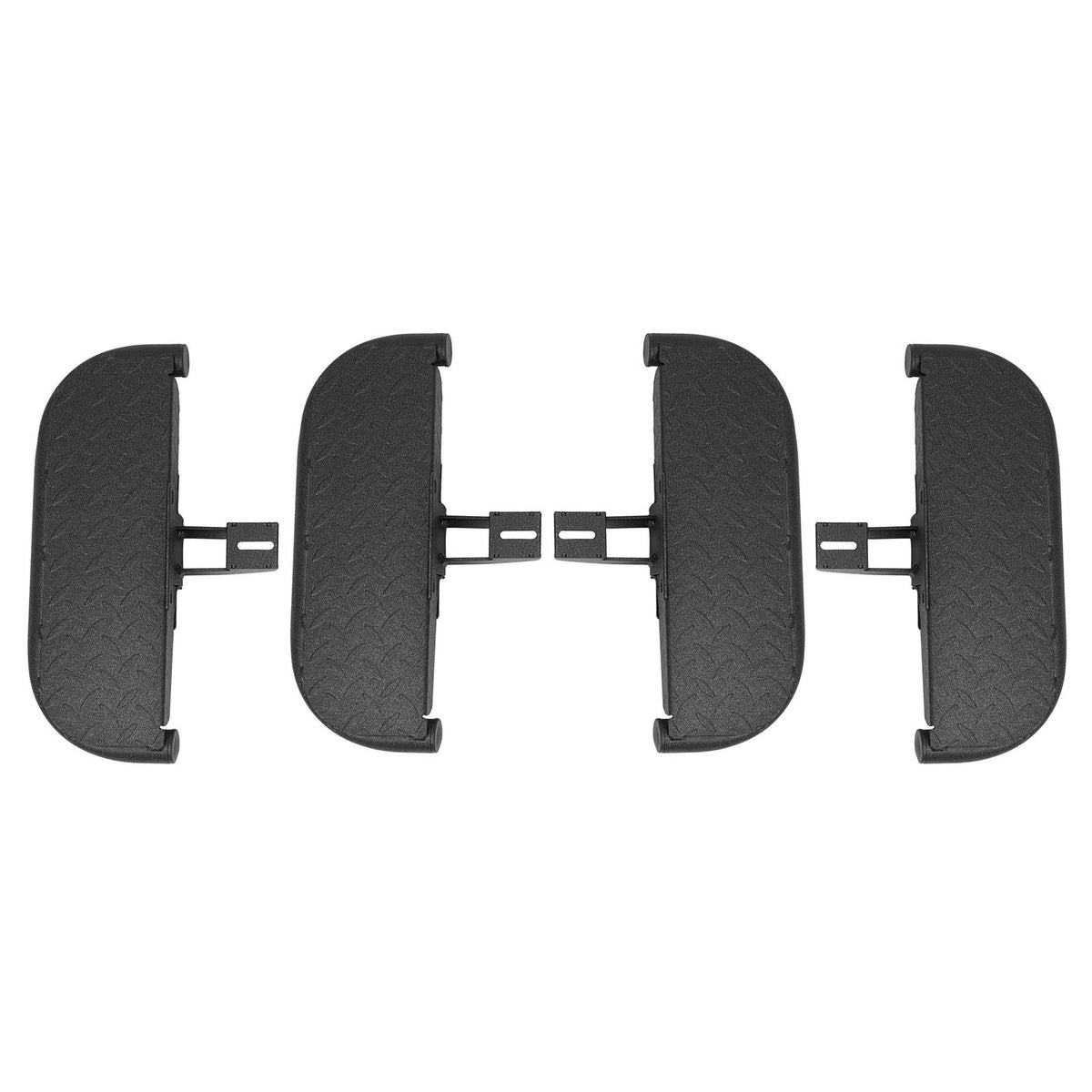Side Hood Steps Kit For 07-18 Jeep Wrangler JK Unlimited JKU 4-Door Steel 4Pcs