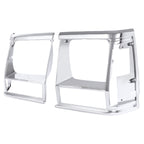 2PCS Set Headlight Door Bezel Trim For Jeep Cherokee 91-96 Comanche 91-92 Chrome