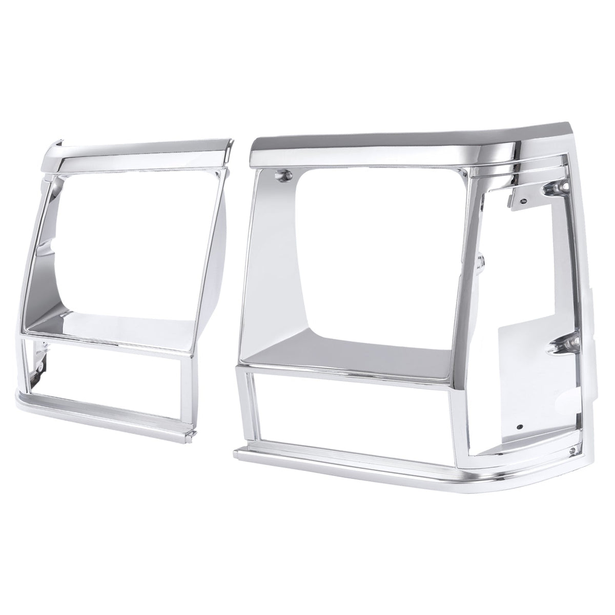 2PCS Set Headlight Door Bezel Trim For Jeep Cherokee 91-96 Comanche 91-92 Chrome