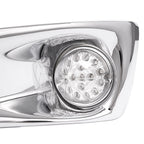 LED Fog Lights Lamp W/Bezel Clear Lens Pair LH & RH For Kenworth T660 2007-2017