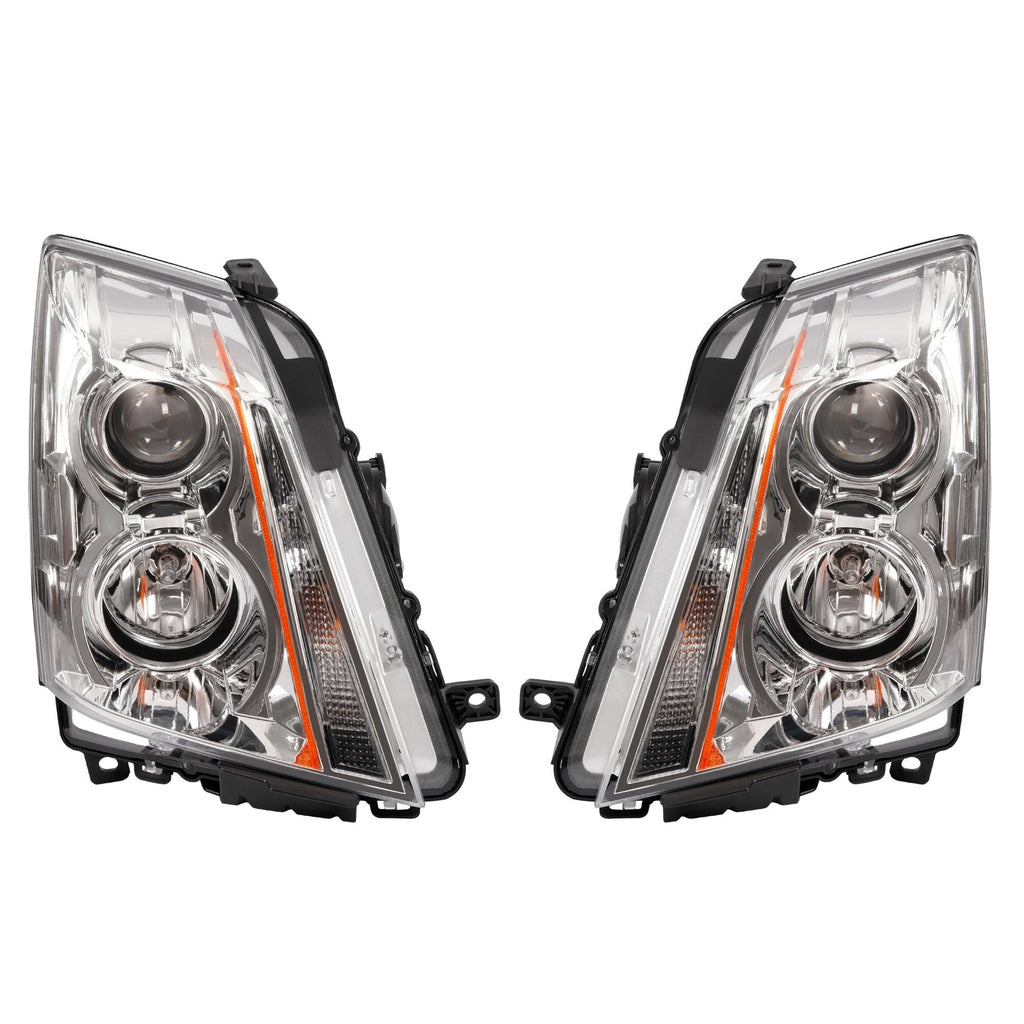Projector Halogen Pair Headlight For Cadillac CTS CT-S 2008-15 Left Right W/Bulb