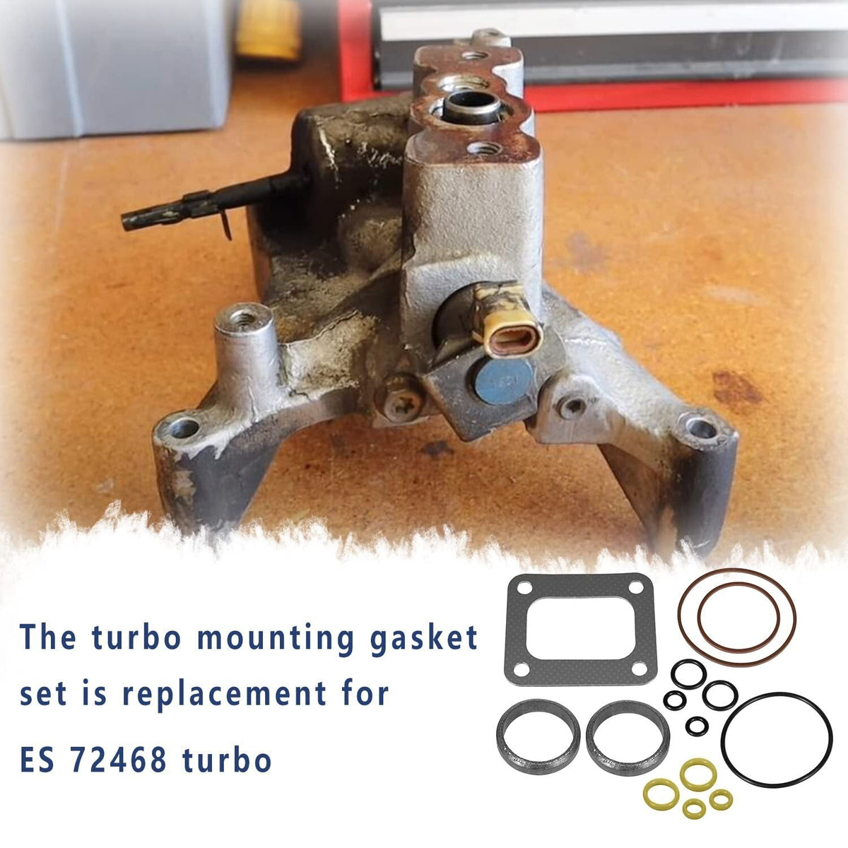 72468 Turbo Mounting Gaskets & Turbo Pedestal O-Ring Seal Gaskets for Ford 7.3L