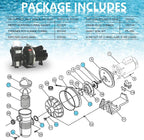Complete Pump O-Ring Rebuild Repair Kit for Pentair Challenger Pool Pump Models