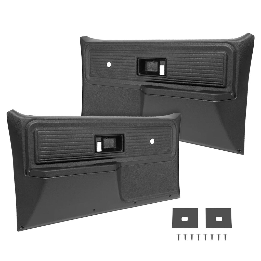 For Chevrolet/ GMC Truck 1977-1980 Inner Door Panels Black Plastic Left+Right