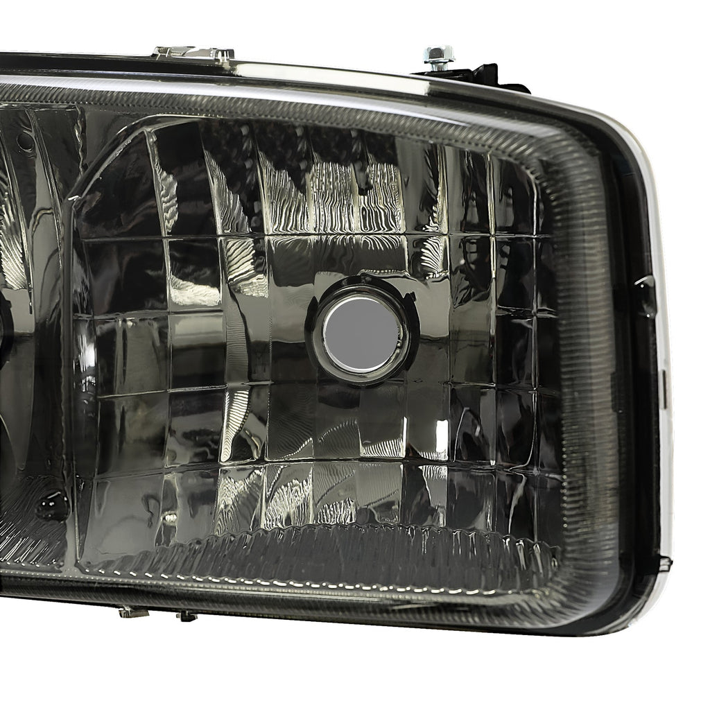 Chrome Headlights+Bumper Lamp Smoke Lens For GMC Sierra 1500 Yukon XL 1999-2007