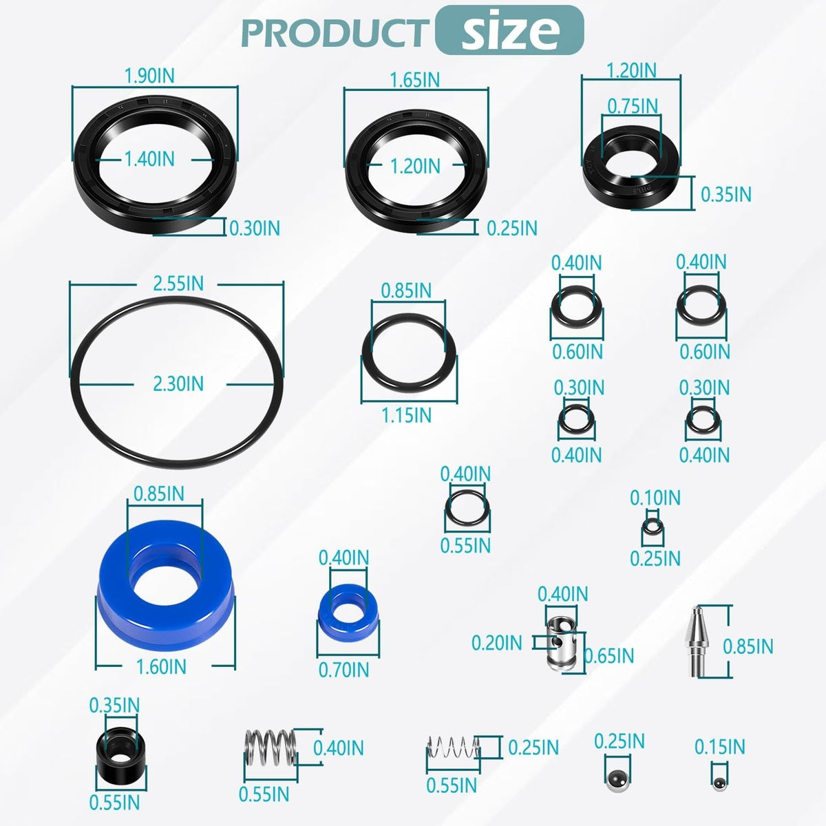 for Bishamon BS-55 BS-65 Manual Pallet Jack BI 52103704-SUPER Seal Repair Kit