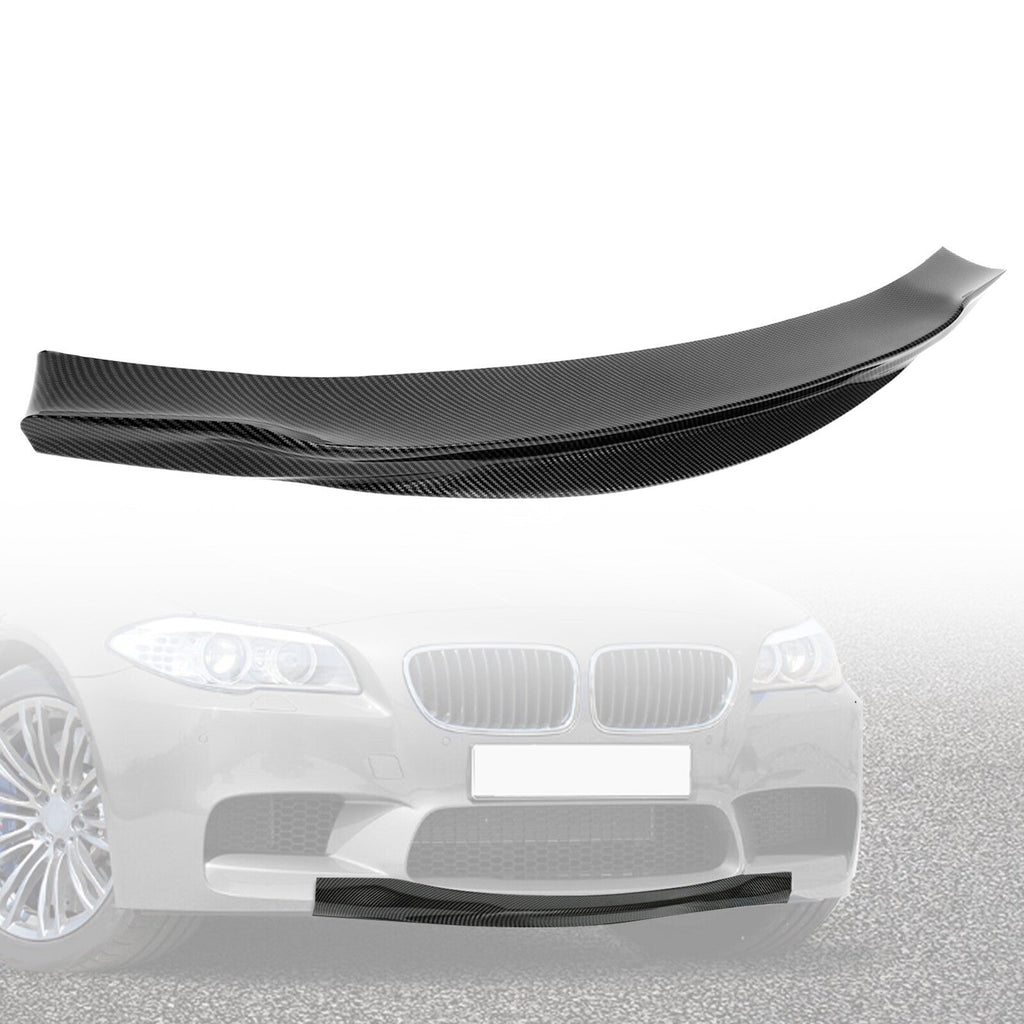 For BMW F10 M5 2012-2017 Front Bumper Lip Spoiler Splitter Carbon Fiber Look ABS
