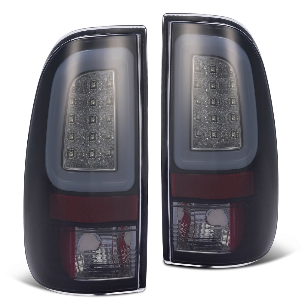 For 1997-03 Ford F150 99-07 F250 F350 Black Smoke LED Tube Tail Light Brake Lamp