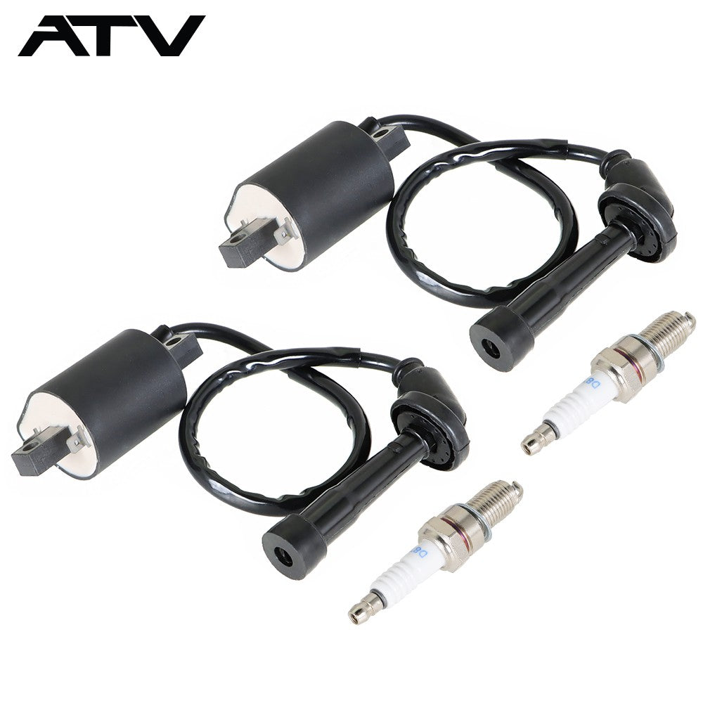 2x Ignition Coil Spark Plug For Yamaha 1998 1999-2016 V Star XVS650A  XVS650