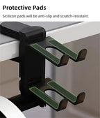 3-in-1 PC Gaming Headphone & Controller Holder - Headphones Hanger Black