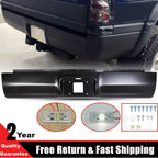 For Dodge Ram 1500 2500 3500 1994-2001 Rear Bumper Roll Pan w/LED Light Black