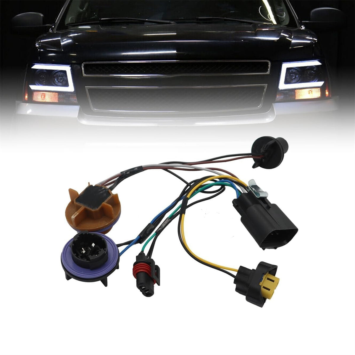Headlight Wiring Harness 15950809 For 2007-2014 Chevy Tahoe Suburban Avalanche