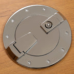 For Hummer H2 2003-2009 Locking Fuel Door Gas Tank Cap Cover Aluminum Chrome