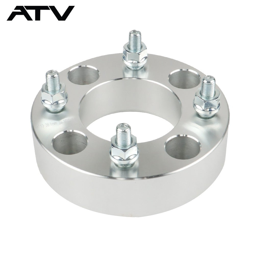 4Pcs 1.5" ATV 4/110 10x1.25 Studs Wheel Spacers Silver For Honda Suzuki Yamaha