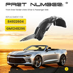 Driver Side Front Inner Fender Liner For 2016-2022 Chevrolet Camaro #84922604