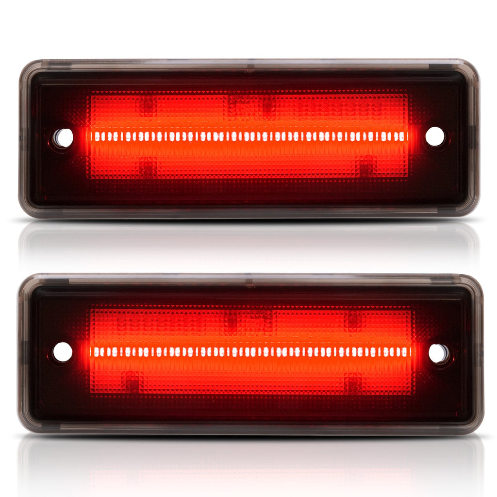 2x Smoke LED Rear Side Marker Lights Lamps For El Camino & Caballero 1978-1987