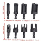 8x Wood Plug Cutter Drill Bit 1/4 Hex Shank Cutting Tool 1/4" 3/8" 1/2" 5/8"