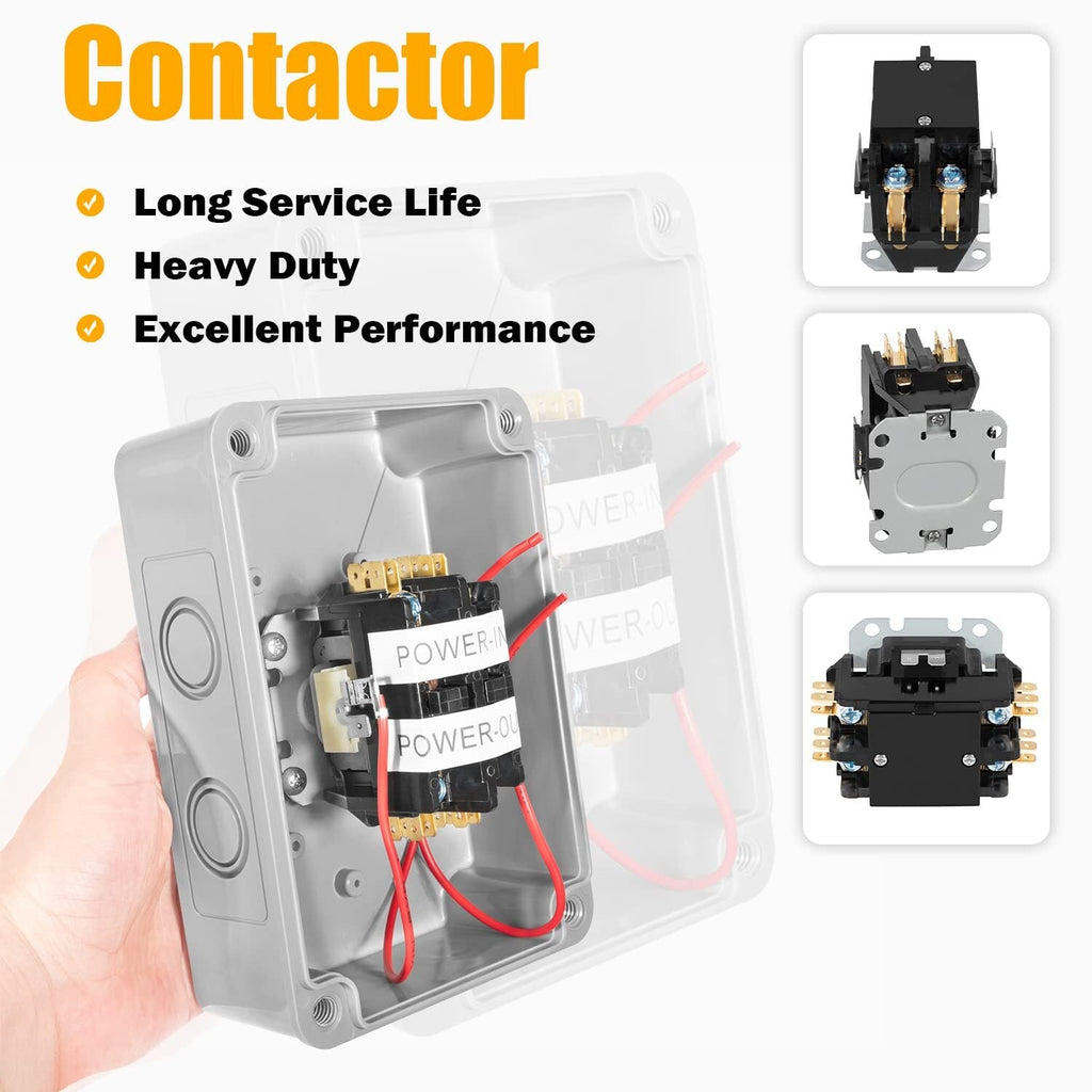 1522 Pump Start Relay for Irrigation Systems with 3 HP / 110V / 220V 24V Coil