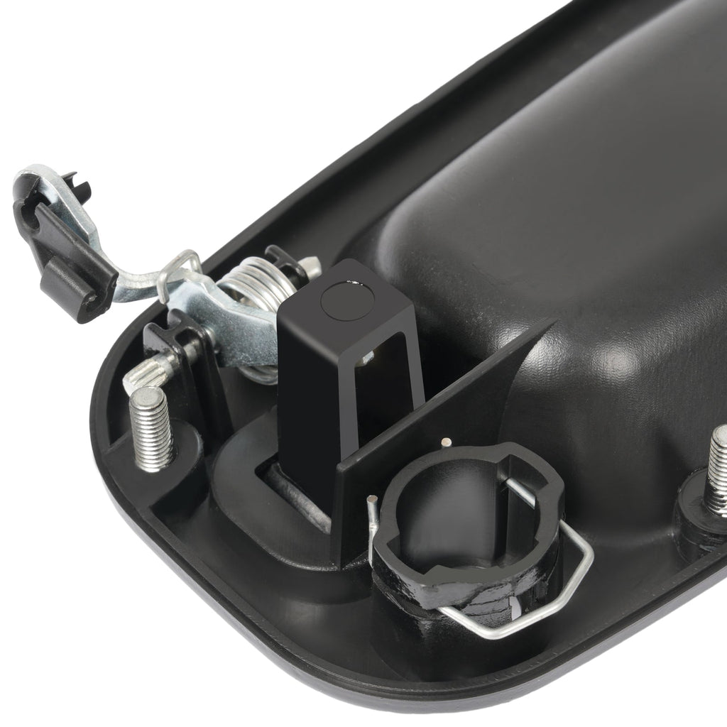 Door Handle Set For Chevy Silverado 1500 1999-2006 Smooth Black Front Outer 2PCS