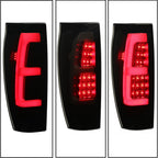 Black Smoke For 02-06 Chevy Avalanche 1500 2500 LED Tube Tail Lights Brake Lamps