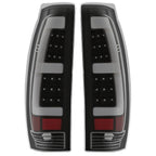 Black Smoke For 02-06 Chevy Avalanche 1500 2500 LED Tube Tail Lights Brake Lamps