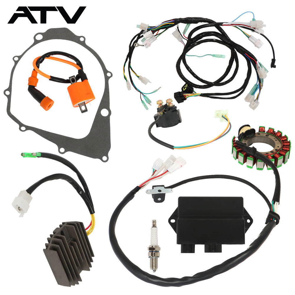 Magneto Stator+Ignition Coil+Wire Harness CDI Kit For Yamaha Warrior 350 YFM350X