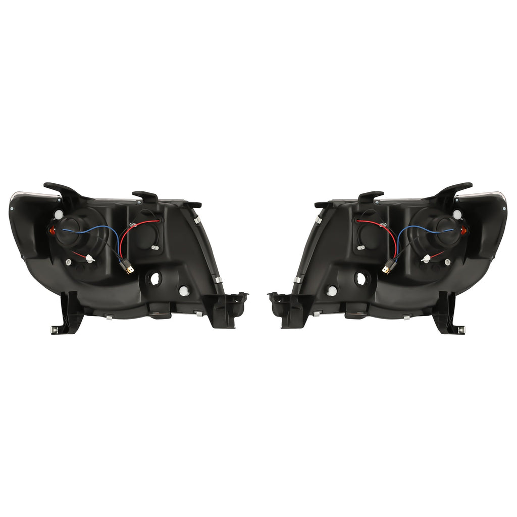 DOT Chrome LED Tube Projector Headlights HeadLamps For Toyota Tacoma 2005-2011