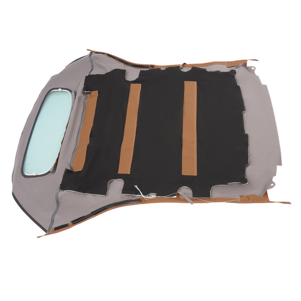For Toyota Solara 2004-2009 Brown Convertible Soft Top & Heated Glass Window