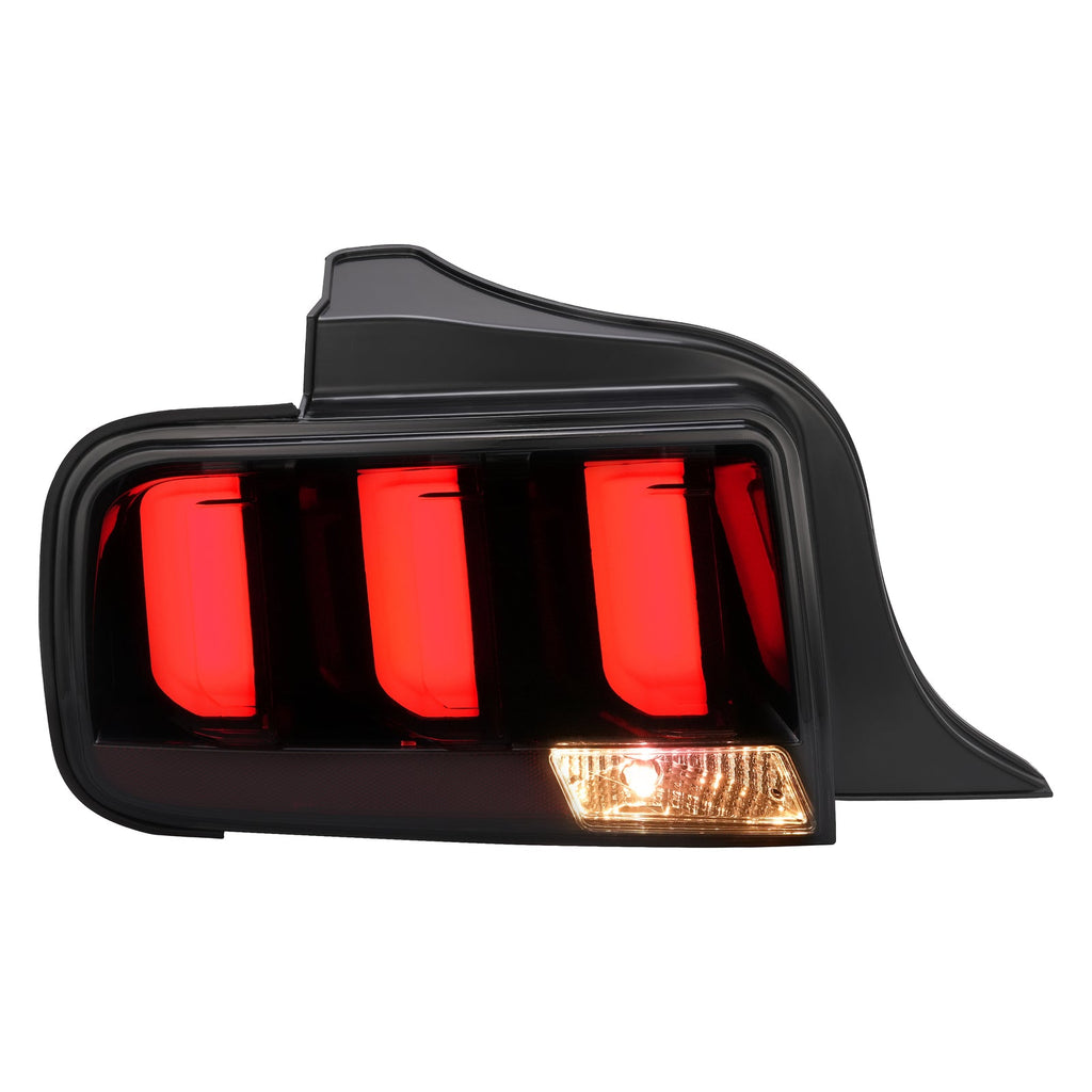 Pair LED Tube Signal Brake Lamps Smoked Tail Lights For 2005-2009 Ford Mustang