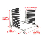 Universal 10-Slot Mobile Windshield Rack For Auto Glass Cargo W/ 4 Casters