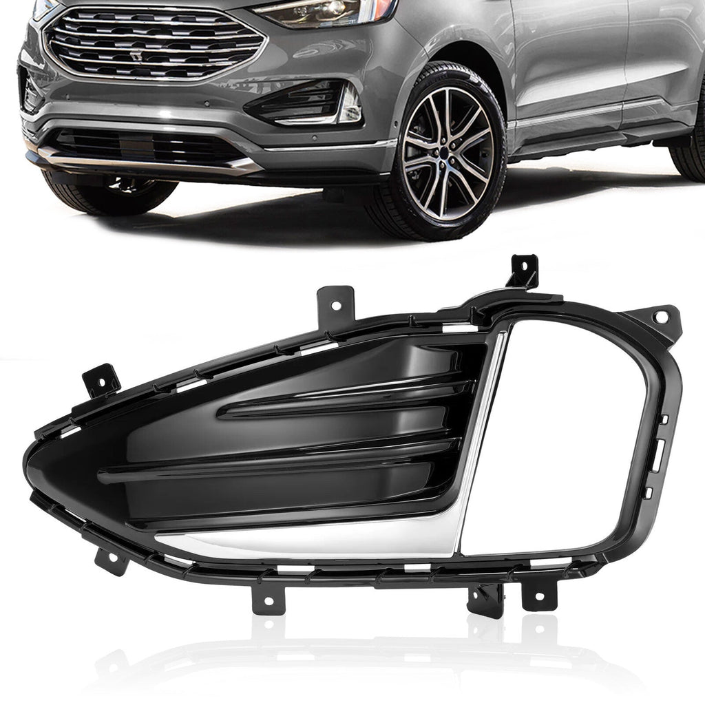 Front Bumper Fog Light Cover Bezel Driver Side For Ford Edge 2019 2020-2024 LH