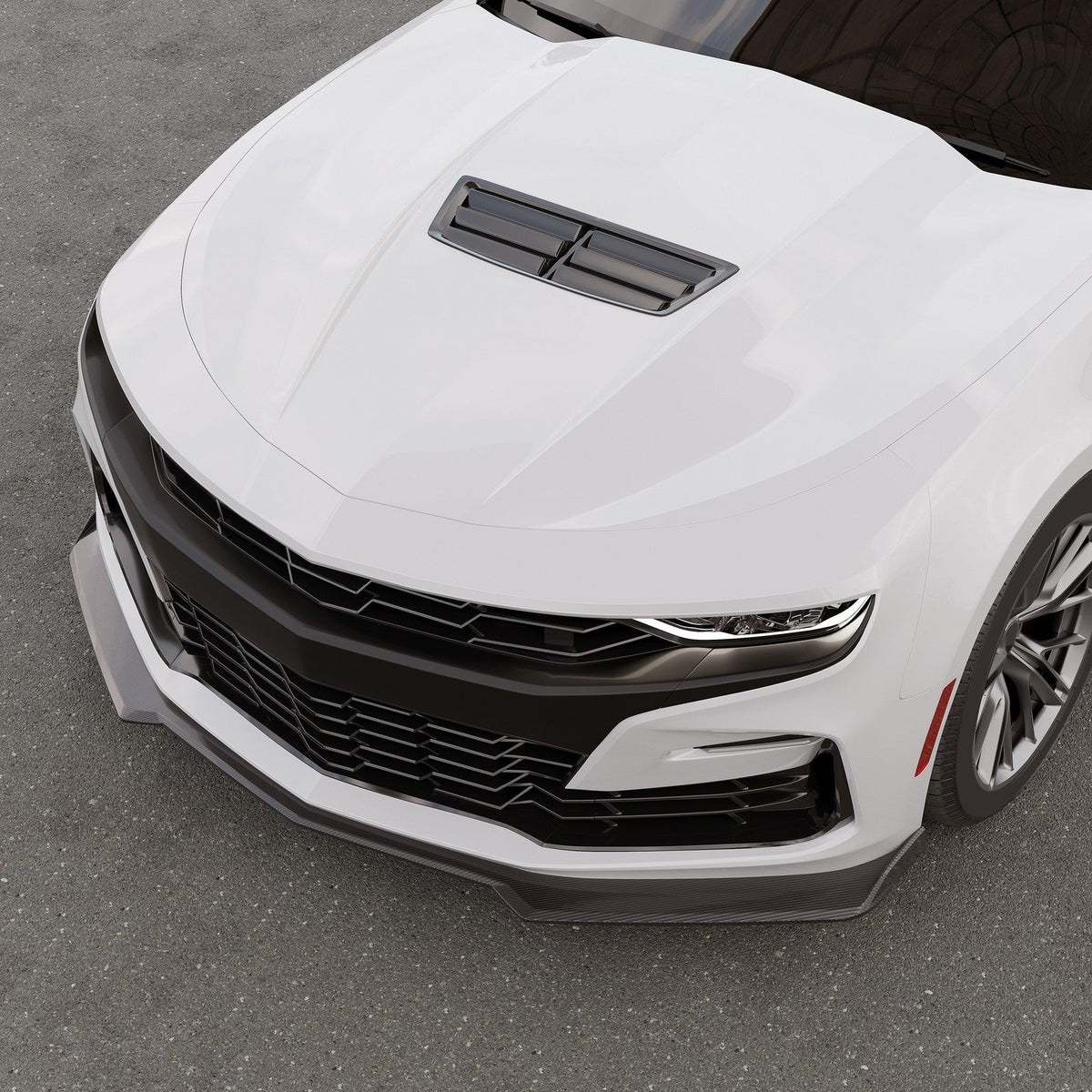 Front Bumper Lip Splitter Carbon Fiber Look For 16-21 Camaro SS / 19-21 LS LT RS
