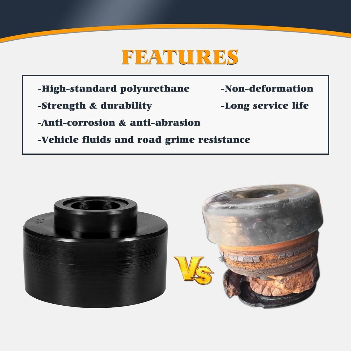 For 1980-1998 Ford F150 F250 F350 2WD 4WD 4.4123R Body Mount Bushing Set Kit