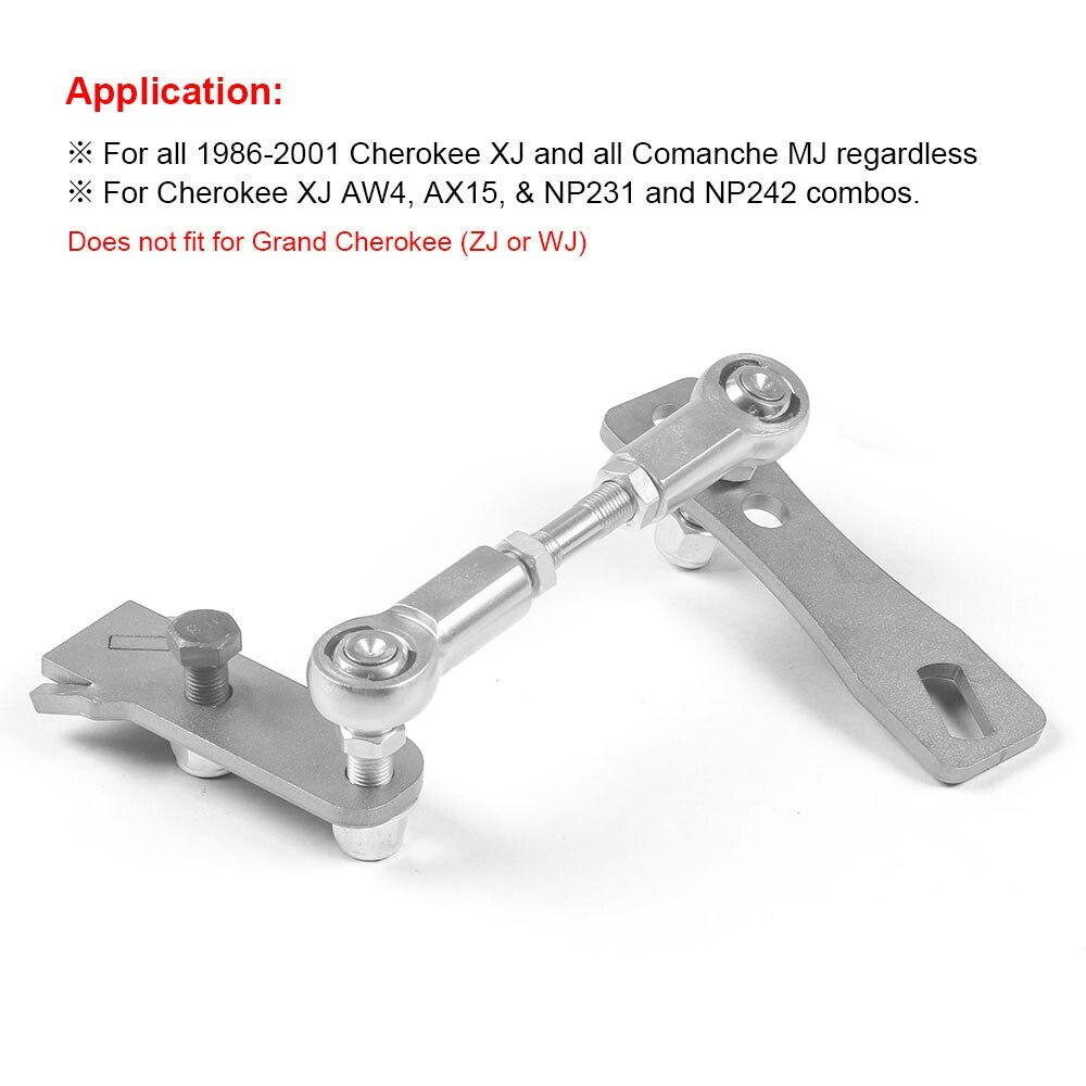 Stainless Steel Transfer Case Linkage Kit For 86-01 Jeep Cherokee XJ Comanche MJ